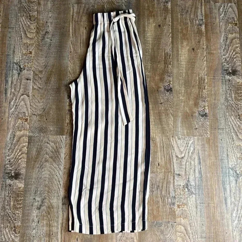 Wilfred Free | Faun Mutli Color Stripe Crepe Culottes Cropped pants - Picture 5 of 10